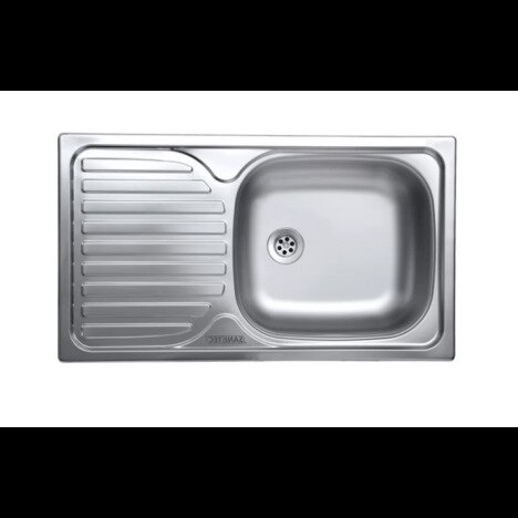 Chiuveta Sanitec ERT-C 403D, pentru blat, finisaj satinat, cuva dreapta, 76x43,5cm, Inox